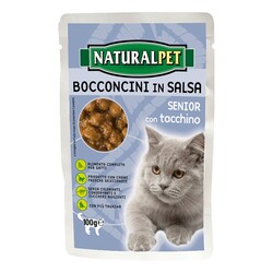 NATURAL PET - Naturalpet Bocconcini Senior in Salsa 100 gr Tacch