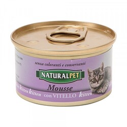 NATURAL PET - Naturalpet Mousse 85 gr Kitten Vitello