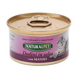 NATURAL PET - Naturalpet Dadini in Salsa 85 gr Manzo