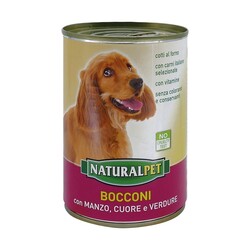 NATURAL PET - Naturalpet Bocconi 415 gr Manzo Cuore e verdure