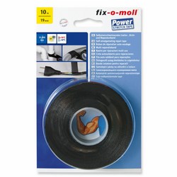 FIX-O-MOLL - Nastro autoamalgamante nero 10mt x 19mm