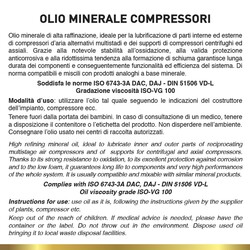 Olio Compressori 1 Lt