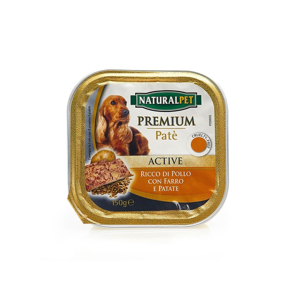 Naturalpet Patè Premium Active  150 gr Pollo Farro