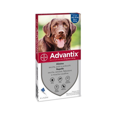 Scheda Tecnica Bayer Advantix Spot-on Per Cani Oltre 25 kg - Recensioni e opinioni